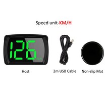 헤드업 ZQKJY03 GPS HUD 큰 글꼴 모든 자동차 스마트 디지털 속도계 KMH MPH 알림 측정기 전자 액세서리 헤, 01 KMH