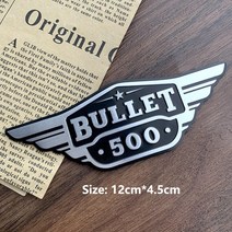 알루미늄 로얄 엔필드 오토바이 엠블럼 배지 스티커 불릿 350 등 클래식 레트로 데칼, 09 10