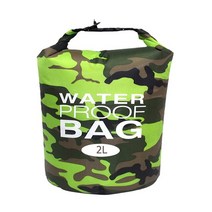 조과망 조과통 해루질 스쿠버 다이빙 가방 방수 수영 드라이 워터 백 팩 자루 래프팅 카약 리버 트레킹 플로팅 세일링 카누 보트 타기, 녹색 2l