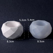 레진몰드 레진트레이몰드 육각 다이아몬드 꽃병 실리콘 금형 DIY 석고 콘크리트 펜 홀더 화분 홈 장식 수, 둥글게 자르다, 07 Cut Round, 한개옵션1