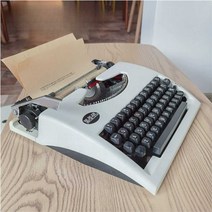 수아네 한글타자기 키보드연습 고퀄리티 엔틱소품 한글 타자기, 검은색