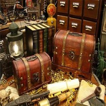 우드 빈티지 보물상자 소품박스, 구성 소형+대형세트