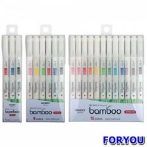 ForU194 모리스 뱀부컬러펜 3색세트 트윈 그루 44개 펜 멀티 리필심 유성 문구용품, 상세페이지 참조