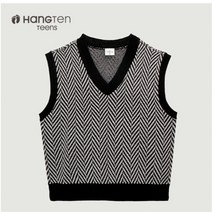 행텐틴즈 SH01 원더후 자가드 니트 베스트_블랙(100) 14410-140-272-33