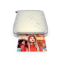HP Sprocket 휴대용 5.8x8.7cm 즉석 프린터(흰색) iOS 및 Android 장치에서 뒷면 아연 접착 용지에 이미지 인쇄 -12376, 인쇄기