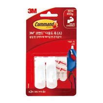 BYK340912 마스크걸이코맨드탈부착식벽걸이 17002 소 3M 꼭꼬핀 자석후크, 1