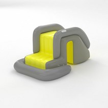 에어주입식 볼풀 수영장 슬라이드 에어바운스 미끄럼틀 물놀이 튜브, 슬라이드 노란색