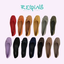 흐꺙 흐꺙 REQINS 하모니 발레리나 플랫슈즈 스웨이드 가죽로퍼구두 국내무료배송