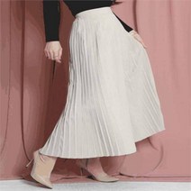 모로코코 스웨이드 롱 플리츠 스커트