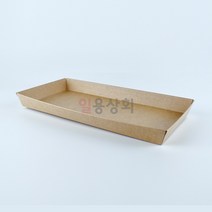 일용상회 종이트레이 DRP 23호 직사각 300개 크라프트 샌드위치용기 종이용기, 단품, 단품