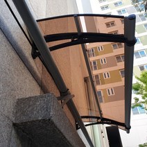 캐노픽스 650 X 2000 비가림시설 어닝만들기 수동어닝 창문 차양 야외보관함 접이식어닝, 그린렉산 회색브라켓 실버 바