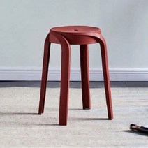 예스쓰리유통 SKW 북유럽 간이의자 캔디 스툴, 레드, 1개