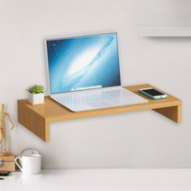 컴퓨터 PC 모니터 지지대 받침대 탁상용 합판 선반, 월넛