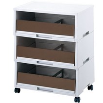 다람쥐 용지 회수 박스 오피스 수납 브라운 3단 A3A4 종이 대응 페이퍼 분류 박스 일본제