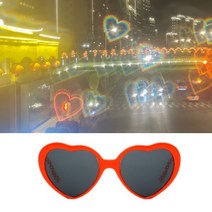 레드 하트 불빛 특수 효과 생일 파티 인싸템 안경 썬글라스 선글라스