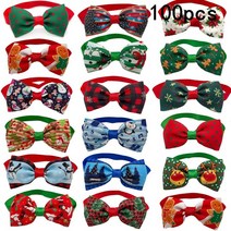 강아지 겨울 가을 옷 패딩 크리스마스 애완 동물 용품 소형견 개 Bowties 넥타이 눈사람 사슴 애완견 개를위한 미용 제품, 2.100pcs