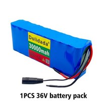 전기자전거 전동자전거 접이식자전거 새로운 36V30000Mah 10S2P 18650 충전식 배터리 팩 30Ah 수정 자전거, Black