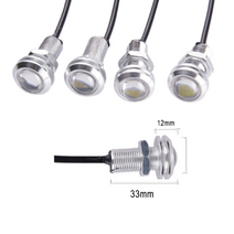 방수 수중 조명 4x 잠수정 해양 led 보트 빛 ip68 낚시 야간 12v 풍경 led 스포트라이트 정원, 23mm 실버, 푸른