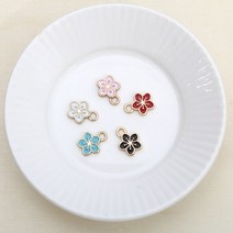 메탈 미니체리블로썸 팬던트 참장식, 스카이블루