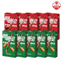 아몬드빼빼로37g+초코 빼빼로54g, 10개