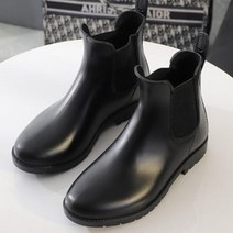 남성 BEST 장마철 방수장화 남녀공용 첼시부츠 레인부츠 장화 워커 장마철 패션장화 발목 밴딩 방수 앵클 숏 부츠 레인 부츠 장화 2.5cm