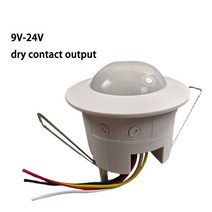 온도 습도 센서 보일러 온수매트 부품 스위치 NTC 컨트롤러 케이블 새로운 모델 DC 9V-24V 360도 매입형 PIR 천장 점유 모션 감지기 건식 접점 출력