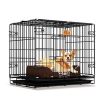 고양이호텔장 고양이철장 펜스 입원장 펫홈 대형철장 대형고양이장 애견장 애견호텔장 3단케이지 소형 테디 실내 화장실 포함 중형 접이식 애완 동물 철 토끼 닭, 검은색, Huamei 3피트 볼드 - 915969cm(색상
