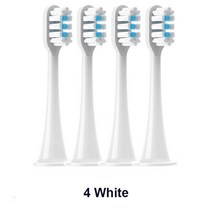 구강세정기 4/6/10Pcs xiaomi Mijia T300/T500/T700 소닉 전기 칫솔 헤드 교체 리필 노즐 4 색 방진 캡, [04] 4 White
