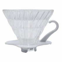 Hario V60 유리 커피 드리퍼 크기 02 흰색, 한 사이즈