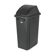 프랑코 퍼블릭 휴지통50L (슬림푸쉬), 블랙, 1개