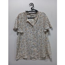 쉬즈미스 아이보리 패턴 반팔 블라우스 여 66 / 1007640