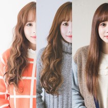 에스홀릭 S컬 웨이브 스트레이트 히피펌 붙임머리가발, 1개, 스트레이트+옐로우브라운+M사이즈