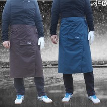 이드나인 온그린 포켓형 골프 치마우의 비치마 레인스커트, 남성용 블루그린