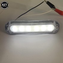 트럭 사이드 마커 라이트 12V/24V 6LED 자동차 외부 조명 표시등 트레일러 보트용 경고 테일 램프, 한개옵션1, 02 WHITE