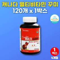 두돌아기 3살 4살 구미 영양제 유아 초등학생 아기종합 곰돌이 비타민 젤리 식약처인증 100% 캐나다 직수입 비타민A B6 B12 D E 비오틴 엽산 판토텐산, 1박스, 1개