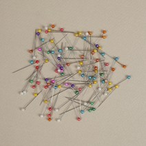 문구존 칼라 진주핀 70p세트/의류 옷감 시침핀 봉제핀