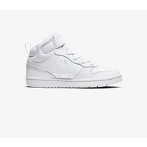 나이키 리틀 키즈 코트 버로우 미드 2 트리플 화이트 CD7783-100