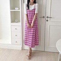 체크 나시 원피스 1099594
