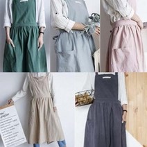 5색 1개 파스텔색 대장금앞치마 원예용앞치마 공주풍앞치마 한복스타일앞치마, 오트밀