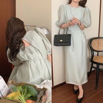 랄프 새틴 퍼프 하객원피스 여름 봄 브라이덜샤워 피로연 아나운서 66 77사이즈여성쇼핑몰 르뚜앙