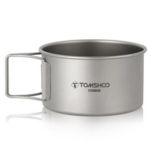 TOMSHOO 접이식 손잡이와 티타늄 그릇 야외 캠핑 하이킹 배낭에 대 한 저녁 식사 식품 컨테이너, S