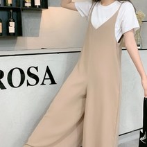 -큳타G125146_끈나시 점프슈트 통치마바지 여성점프슈트 멜빵팬츠 캐주얼바지 멜빵바지 여성점프수트-ca판