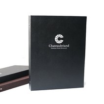 우리메뉴 블랙체크 바인더메뉴판