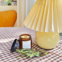 자연 향기 우드심지 컨테이너 캔들 100%천연 소이왁스 캔들 캠핑용 가정용 인테리어소품, 사려니숲길