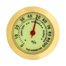 시가 hygrometer 정밀 둥근 유리 포인터 히그로미터 호환 w/ 시가 상자 시가 시가 습기 히그로미터