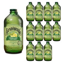 분다버그 레몬라임앤비터스 탄산음료, 375ml, 12개