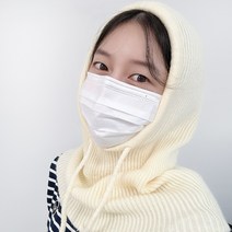 다다제제 페이크 후드 니트 베이직 바라클라바