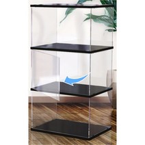 레고 호환 모듈러 장식장 피규어 수납장 건프라 진열장 장난감 정리함 인형 모델 캐비닛 사용자 정의 먼지 커버까지 매우 투명한 휴대용 스탠드 아크릴, 길이 너비 및 높이: 26x12x15cm 슬라이딩