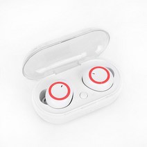 B16 무선 블루투스 50 이어폰 Tws2 인이어 미니 헤드셋야외 스포츠 방수 이어 버드, 02 White and red