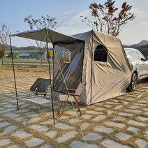 차량도킹텐트 차량용텐트 차박꼬리텐트 차박용 텐트 모기장 스포티지 QM6 차박도킹텐트, 실버그레이